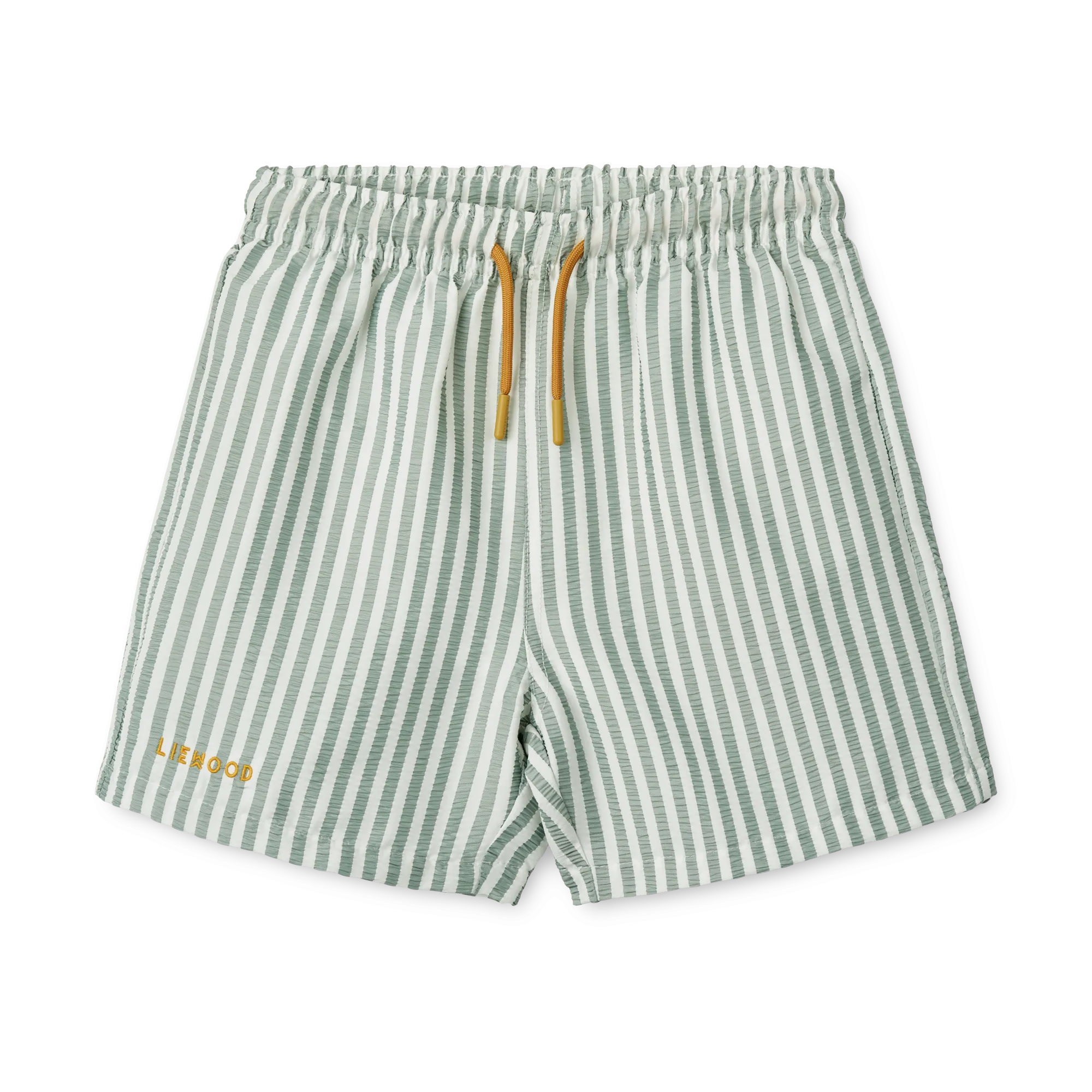 Liewood Duke Stripe Board Shorts - Peppermint Crisp White Stripe