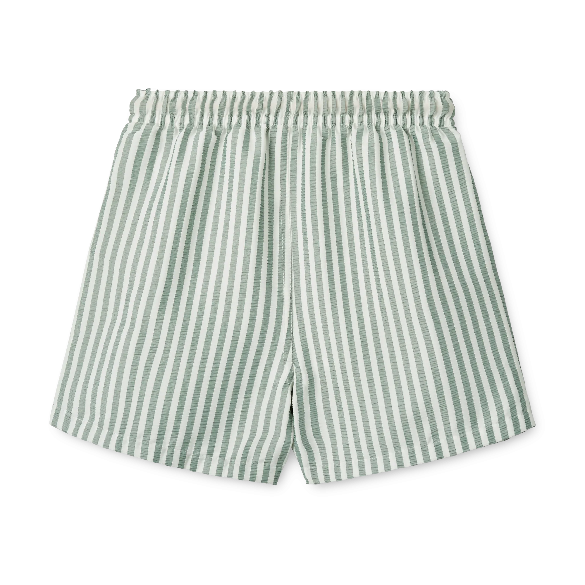 Liewood Duke Stripe Board Shorts - Peppermint Crisp White Stripe