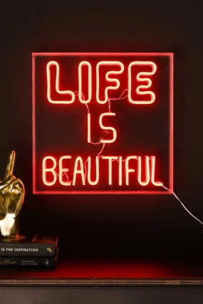 Life Is Beautiful LED Neon Acrylic Light Box