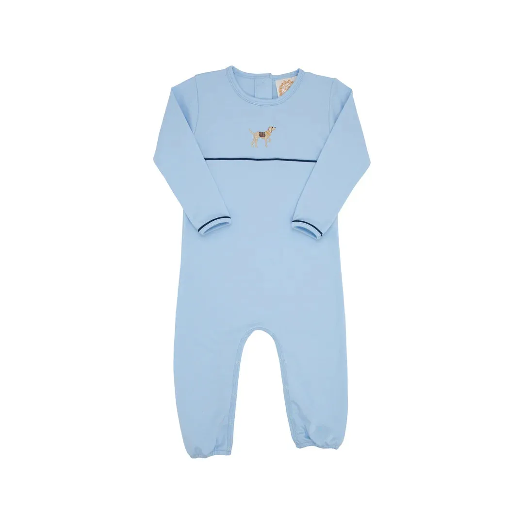 Long Sleeve Bradford Romper Dog, Beale Street Blue/Nantucket Navy