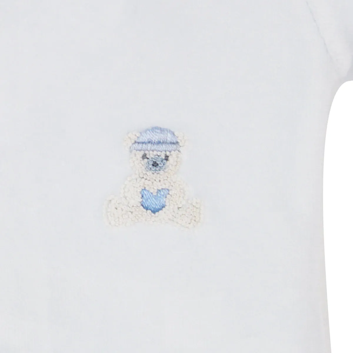 Love Teddy Embroidery Footie | Baby Boy