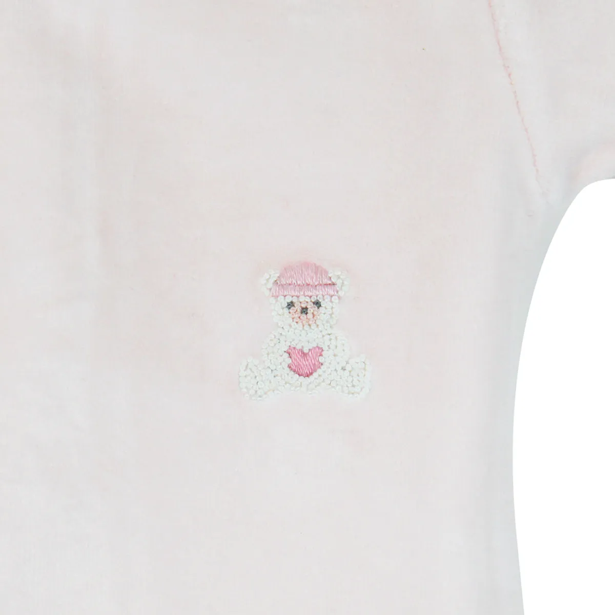 Love Teddy Embroidery Footie | Baby Girl