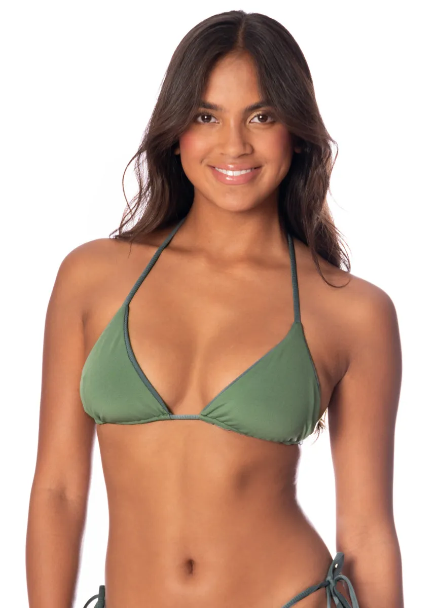 Maaji Eucalyptus Green Balmy Sliding Triangle Bikini Top