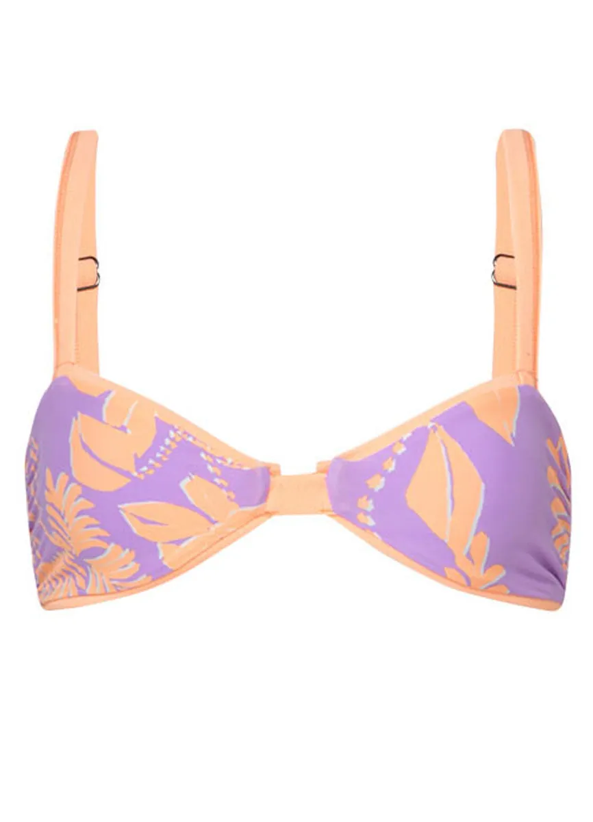 Maaji Metallic Lilac Birdie Classic Bralette Bikini Top