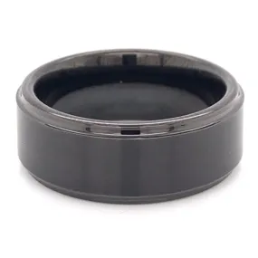 Matte Black Tungsten Comfort Fit Ring / TGR1019