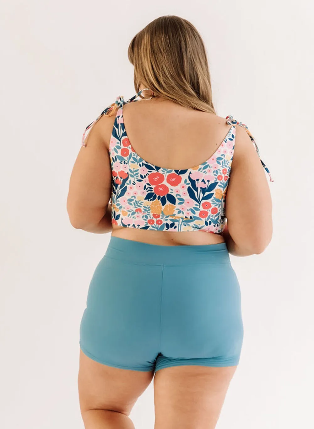 May Flowers Shoulder-Tie Crop Top