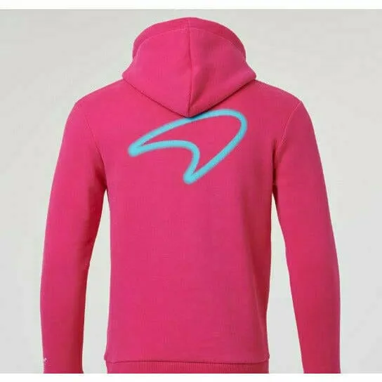 McLaren F1 Women's Miami Neon Graphic Hoodie -Black/Vice Blue/Beetroot Purple