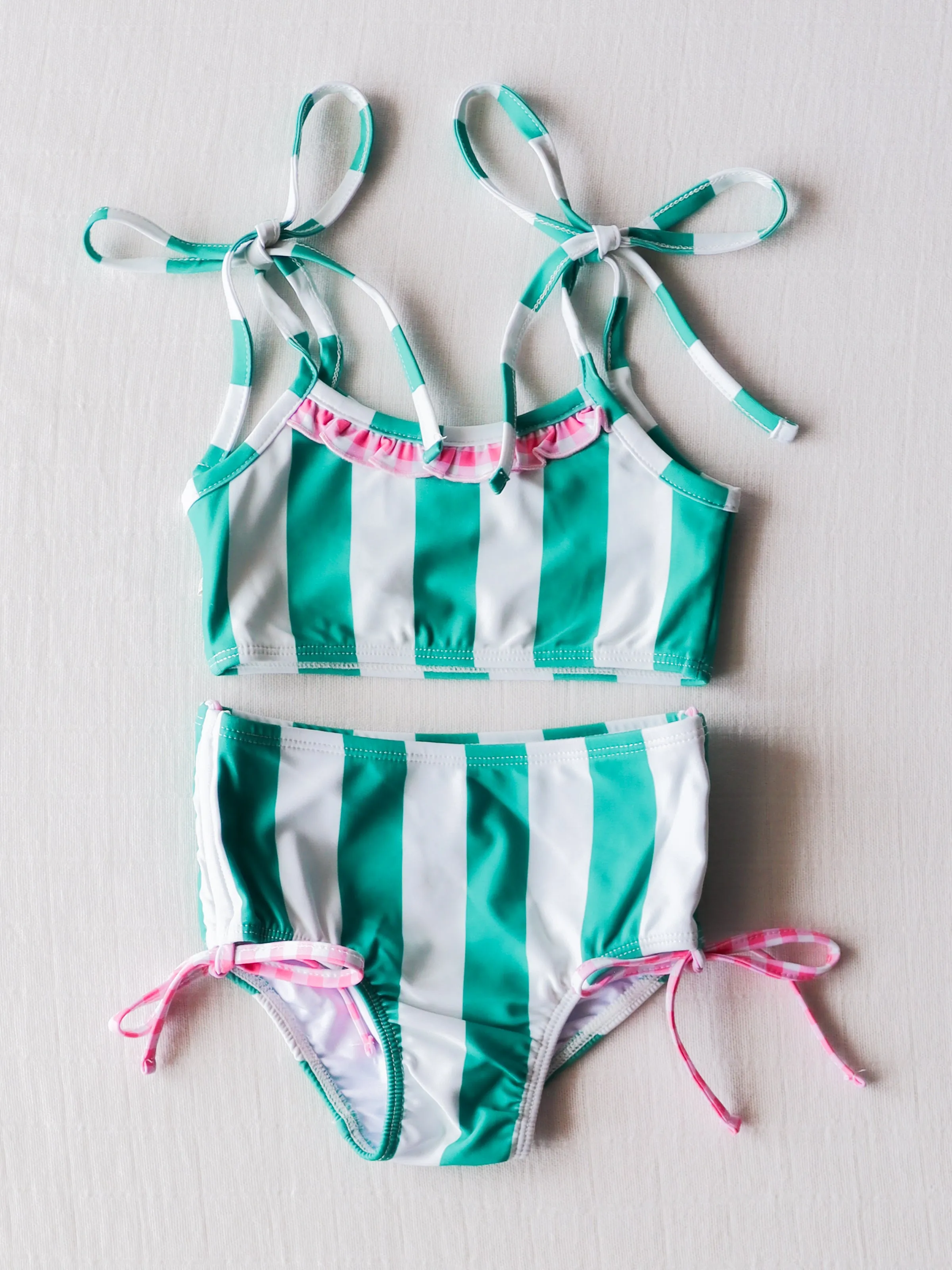 Meg Tankini - Green Stripe