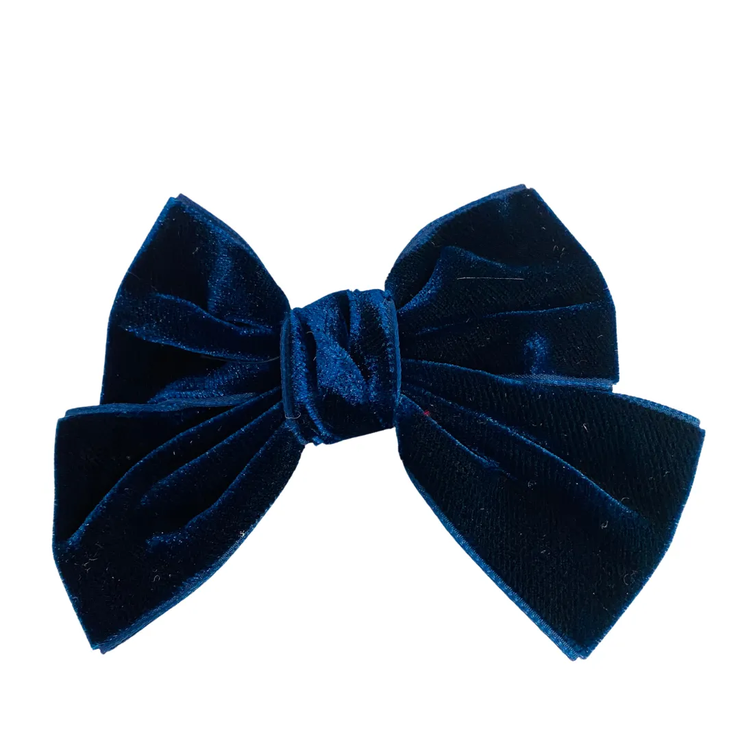 Meia Pata Double Velvet Hair Bow