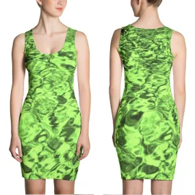 Mermaid Spandex Dress - STYLE Bodycon - COLOR Green Water