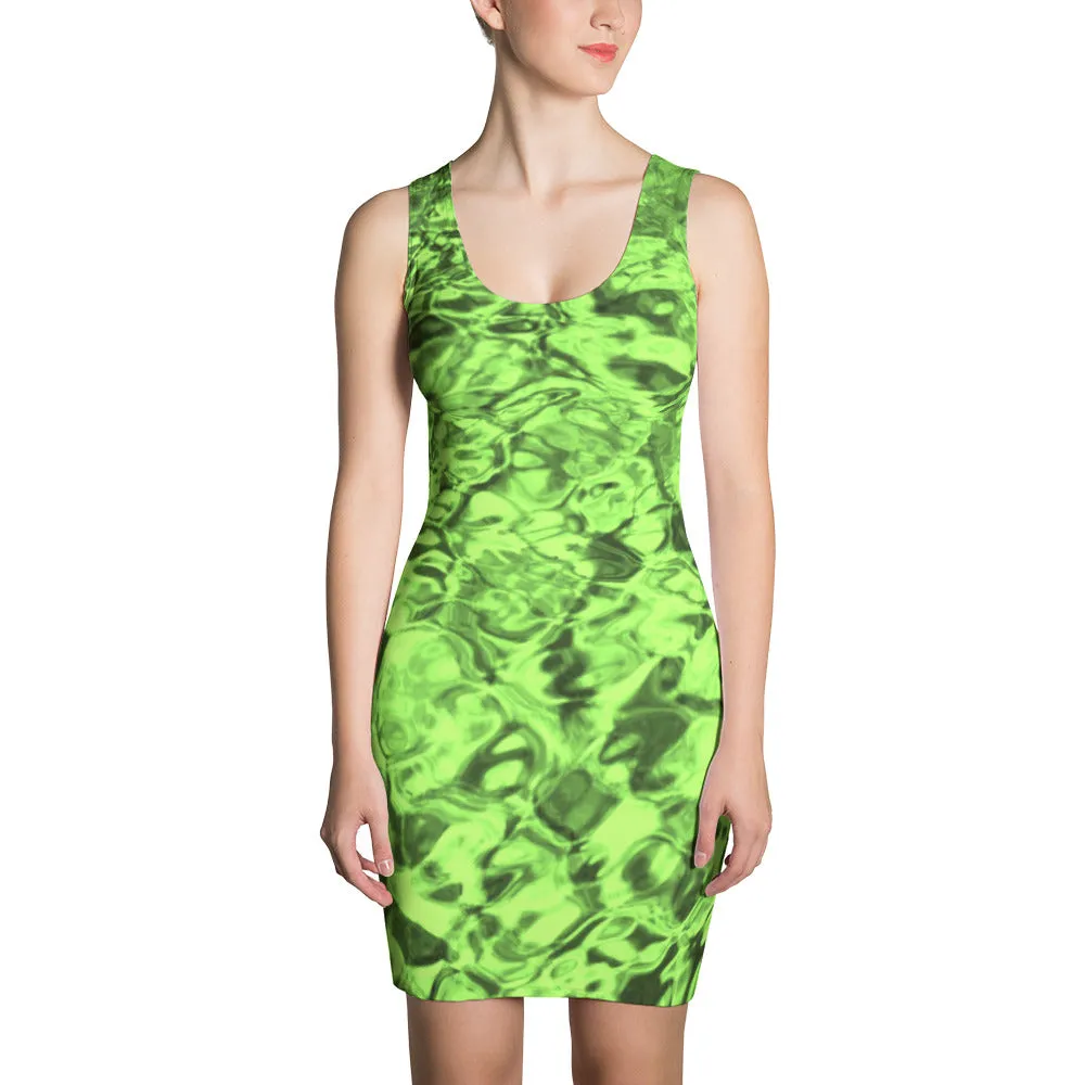 Mermaid Spandex Dress - STYLE Bodycon - COLOR Green Water