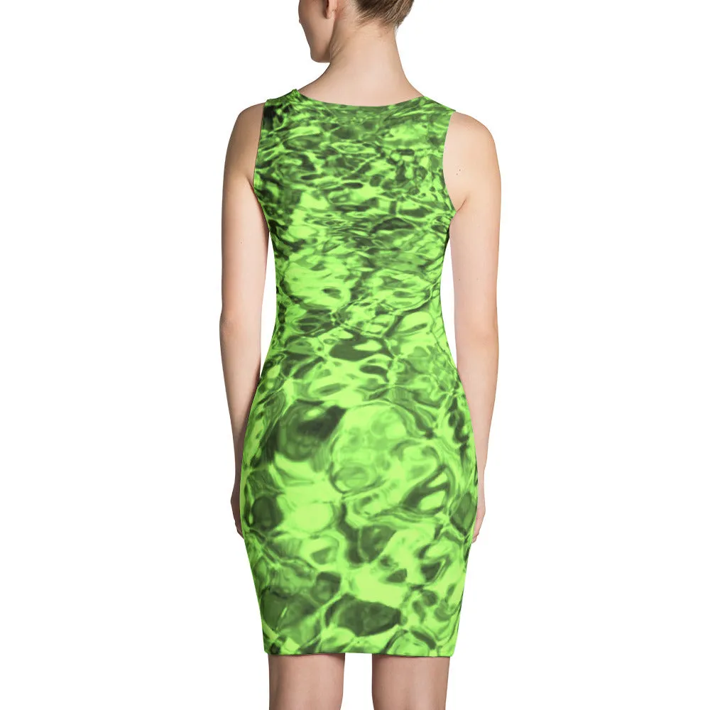 Mermaid Spandex Dress - STYLE Bodycon - COLOR Green Water