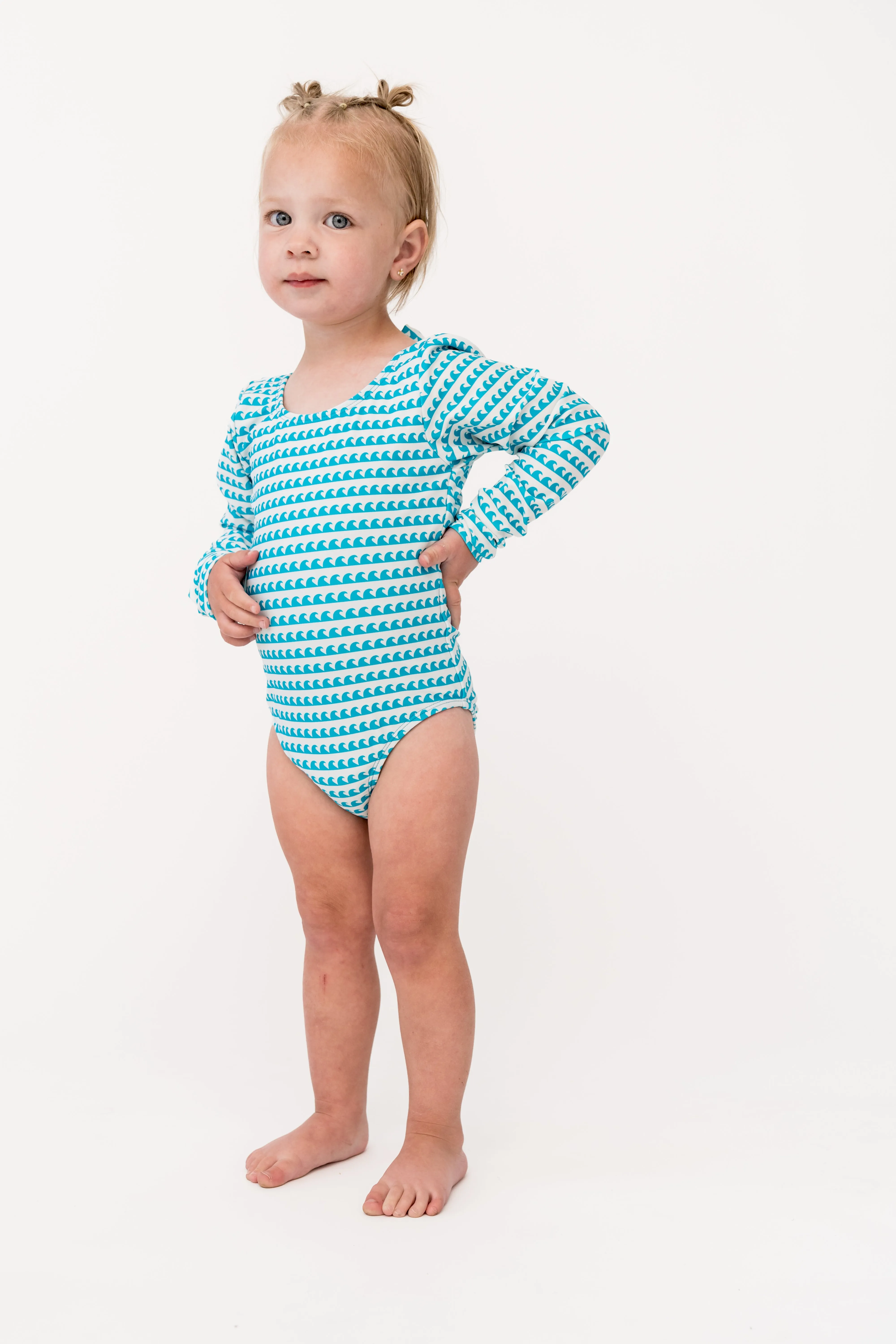 Mini Surfer Girl One Piece | Aquamarine Wave