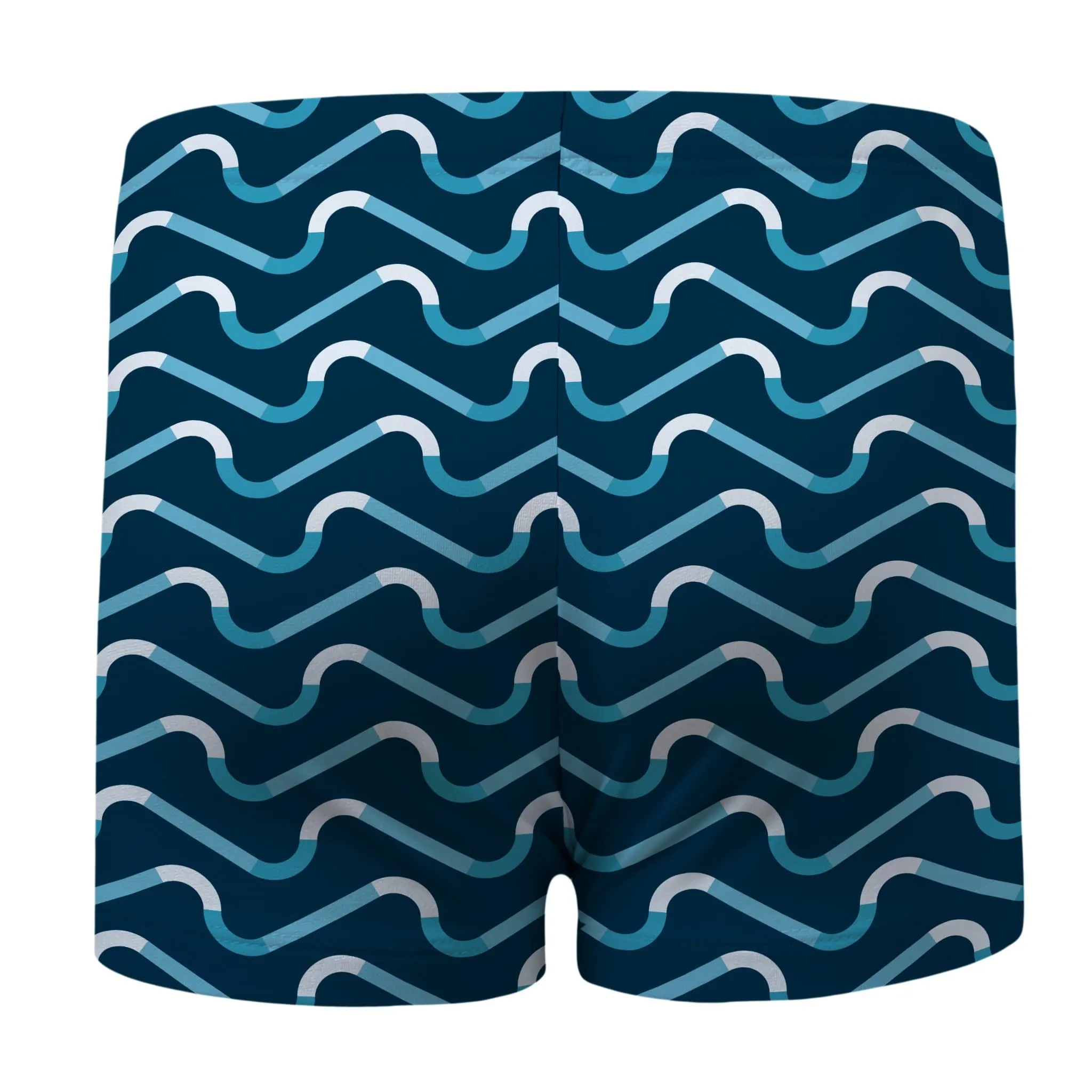 Navy Wave Set Swim Shorts