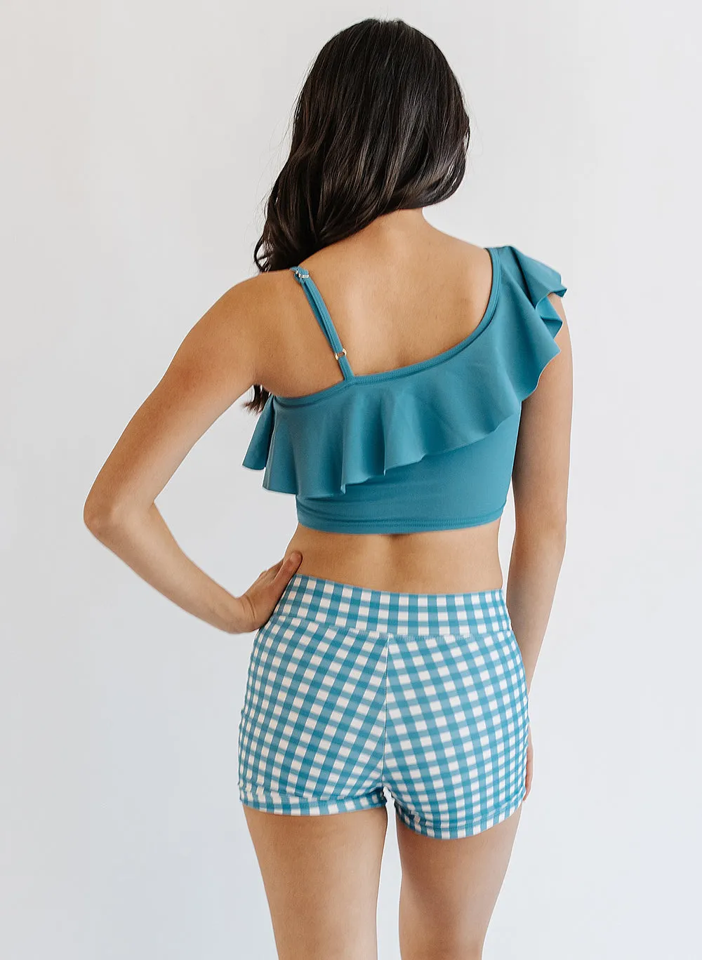 Ocean Ruffle Crop Top