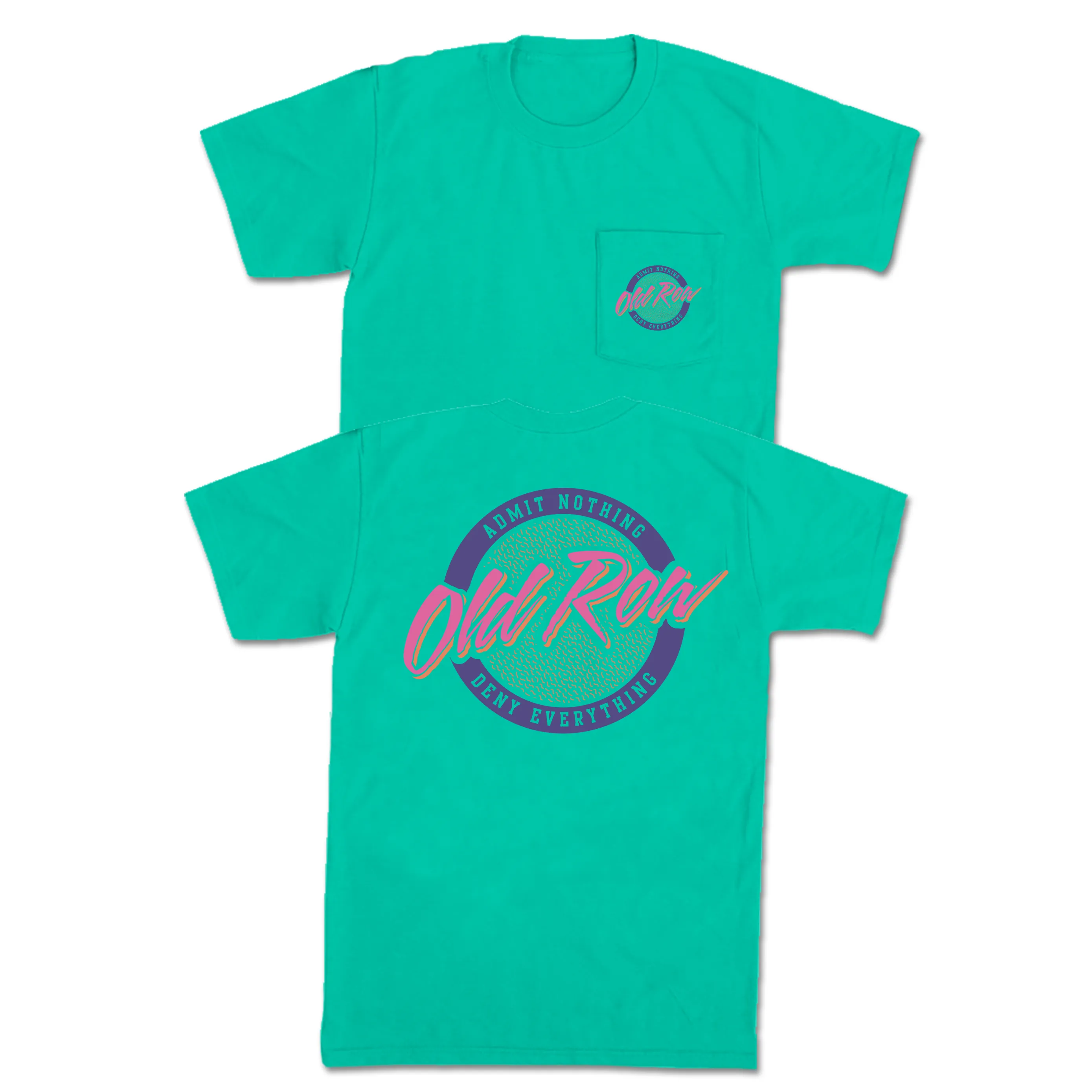 Old Row Circle Logo Neon Pocket Tee