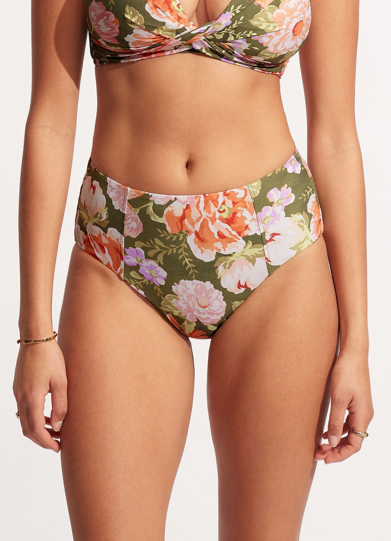 Paradise Garden High Waisted Pant - Avocado