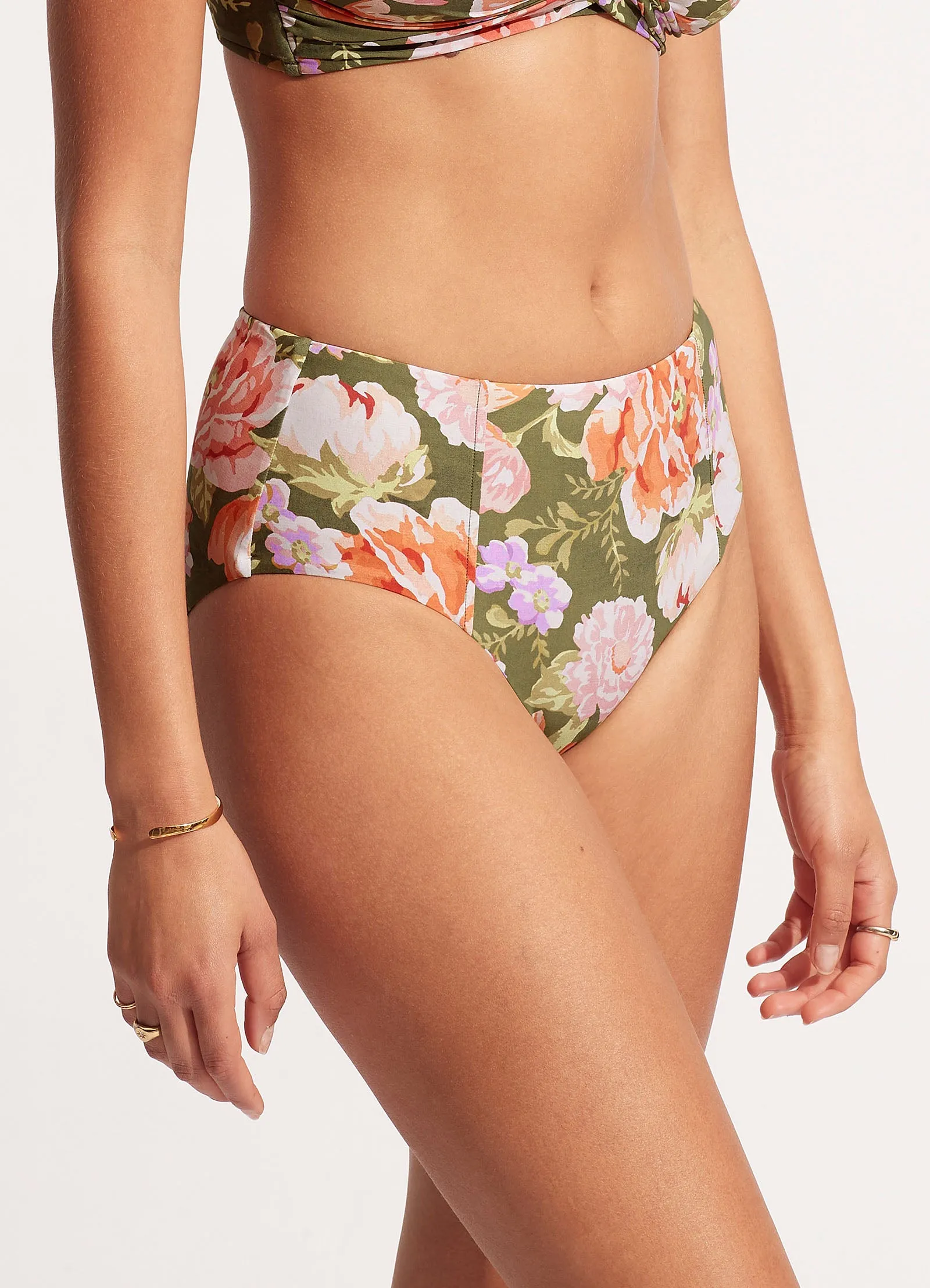 Paradise Garden High Waisted Pant - Avocado