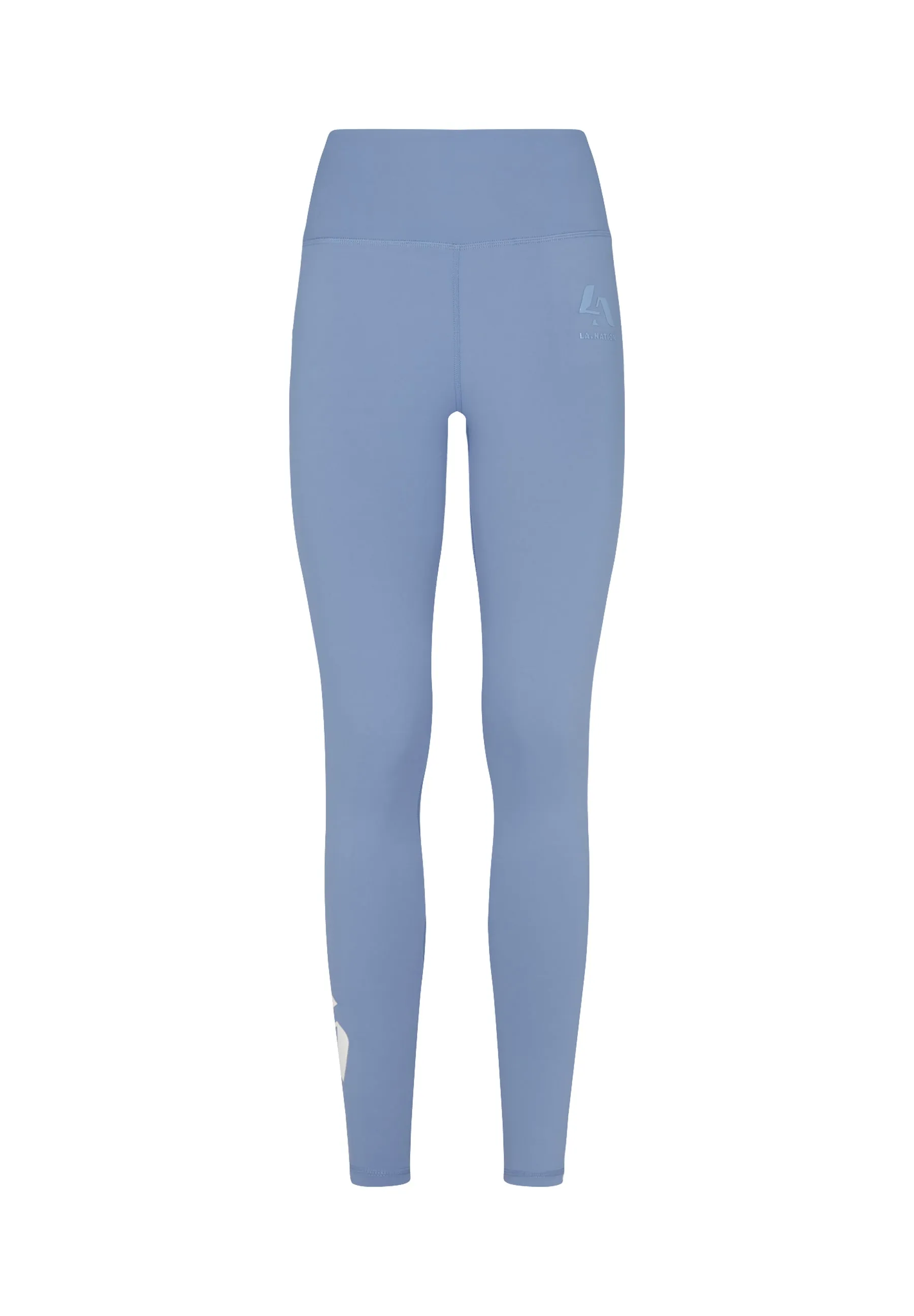 Performance Full Length High Waisted Leggings-Cornflour Blue