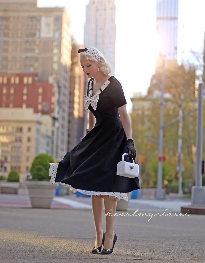 polkadot swing LBD - retro 50s dress