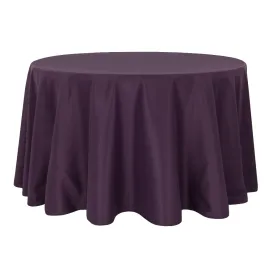 Polyester 108" Round Tablecloth - Eggplant/Plum