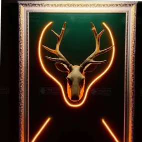 Radiant Reindeer Neon Art