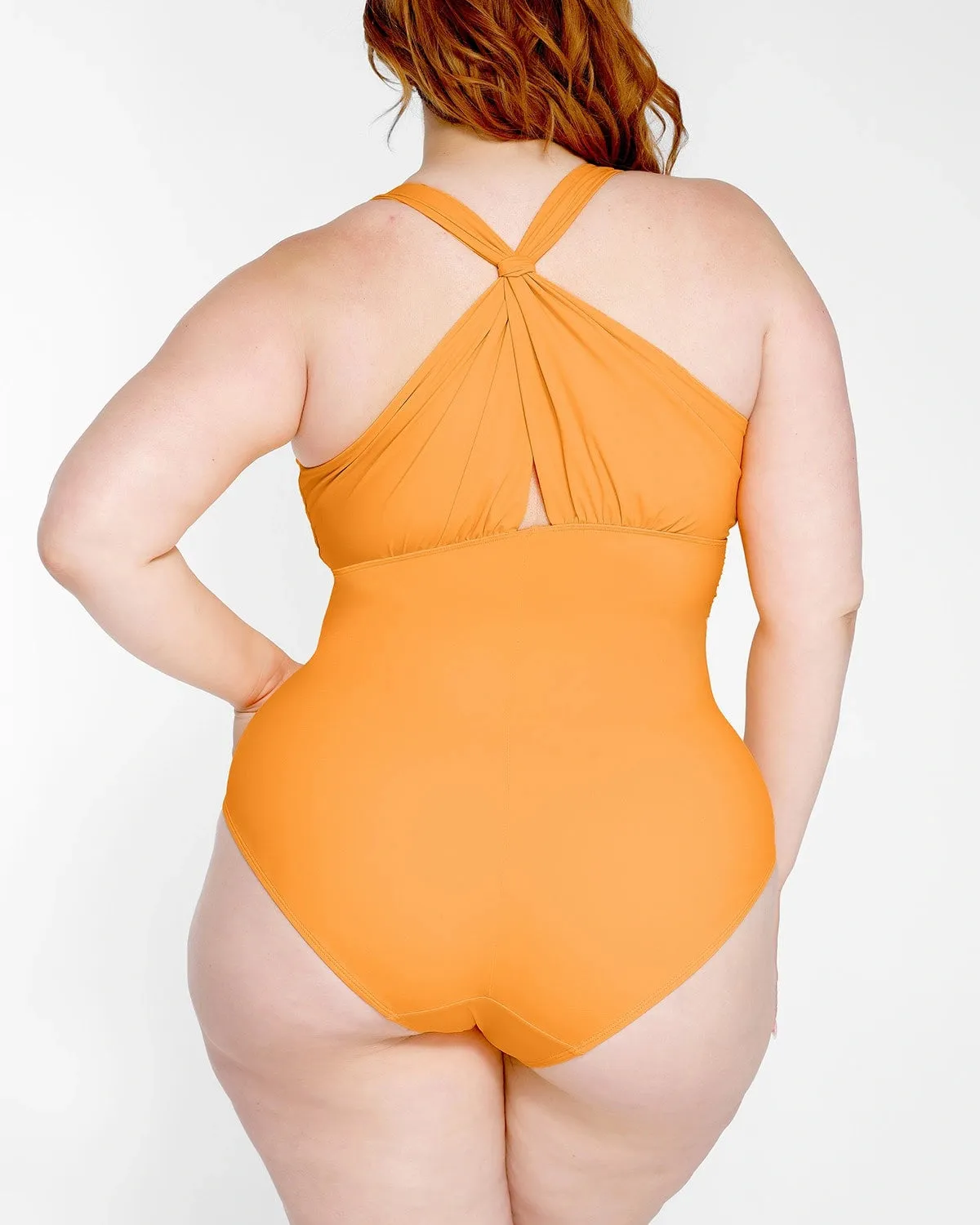 Smart Sculpt Ruched Twist-Front Shaping Swimsuit