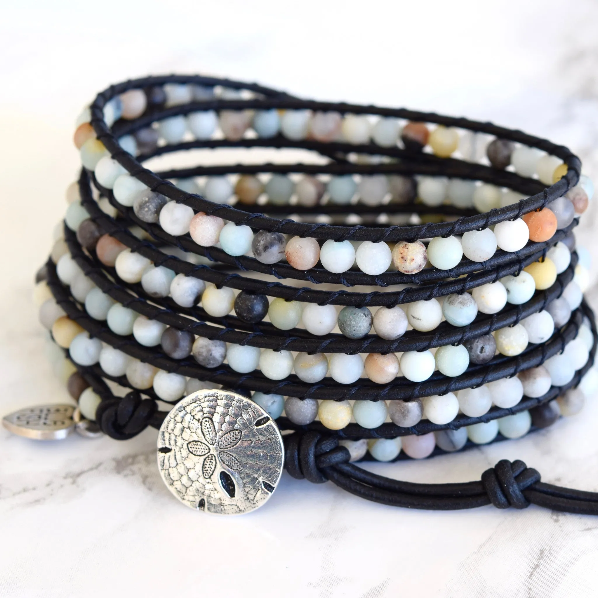 Soft Matte Amazonite Wrap Bracelet