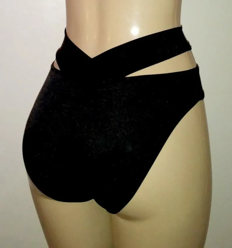 Strappy High Waisted Bikini Swimwear Bottom