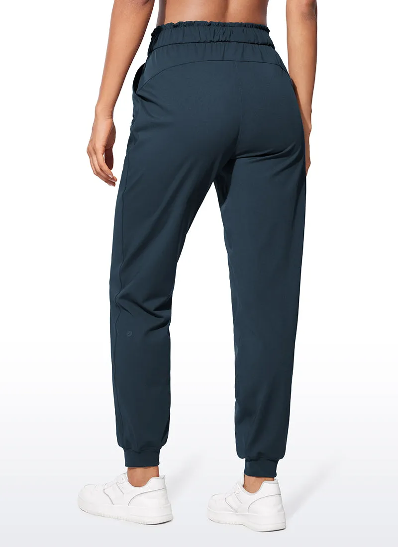 Stretch High Waisted Pockets Joggers 28"