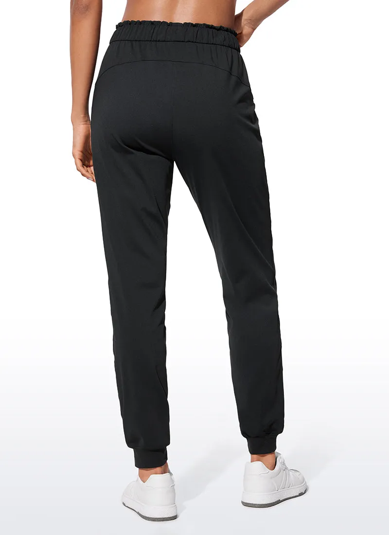 Stretch High Waisted Pockets Joggers 28"