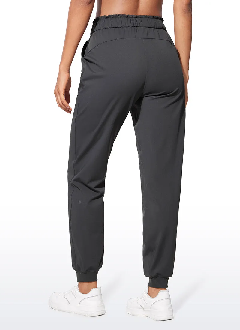 Stretch High Waisted Pockets Joggers 28"