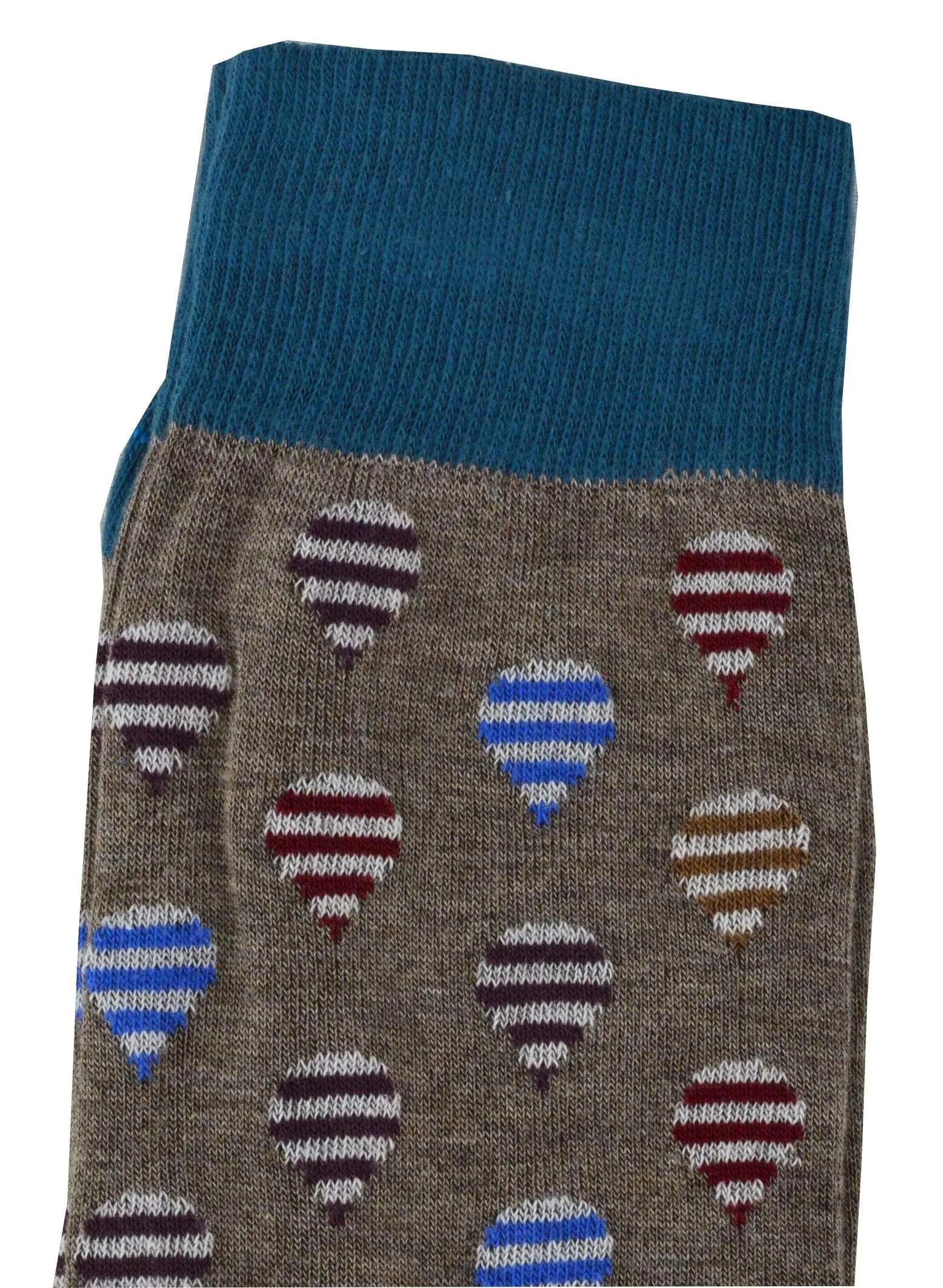 Stripe Ballons Design Colorful Blend Smooth Toe Men Crew Socks