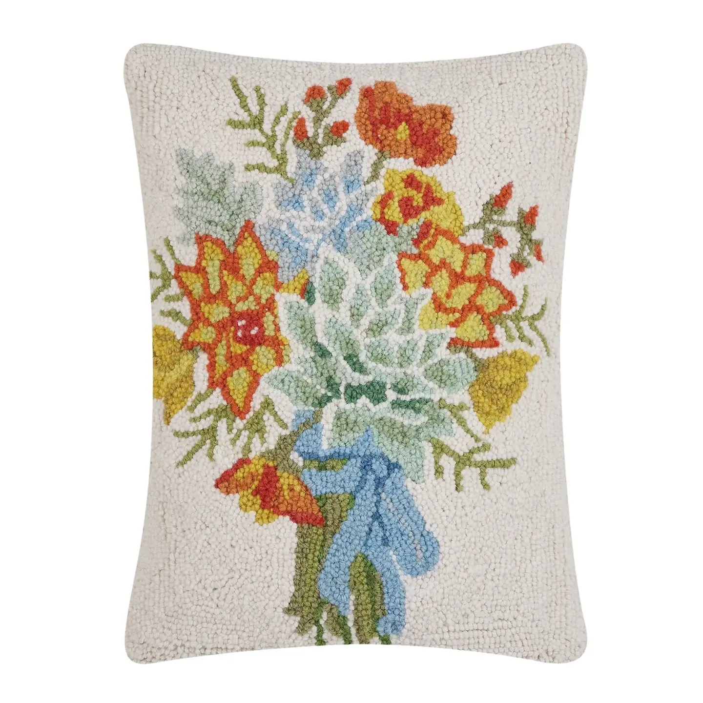 Succulent Bouquet Hooked Pillow