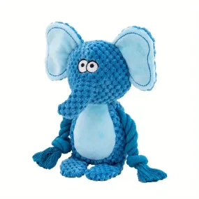 Super Strong Blue Elephant Plush Rope Toy