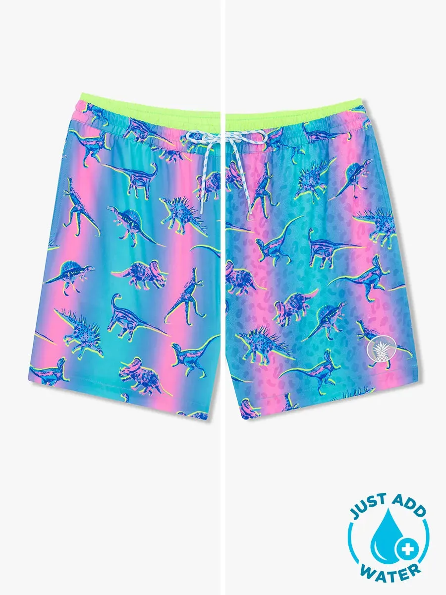 The Dino Delights 7" (Magic Print Classic Swim Trunk)