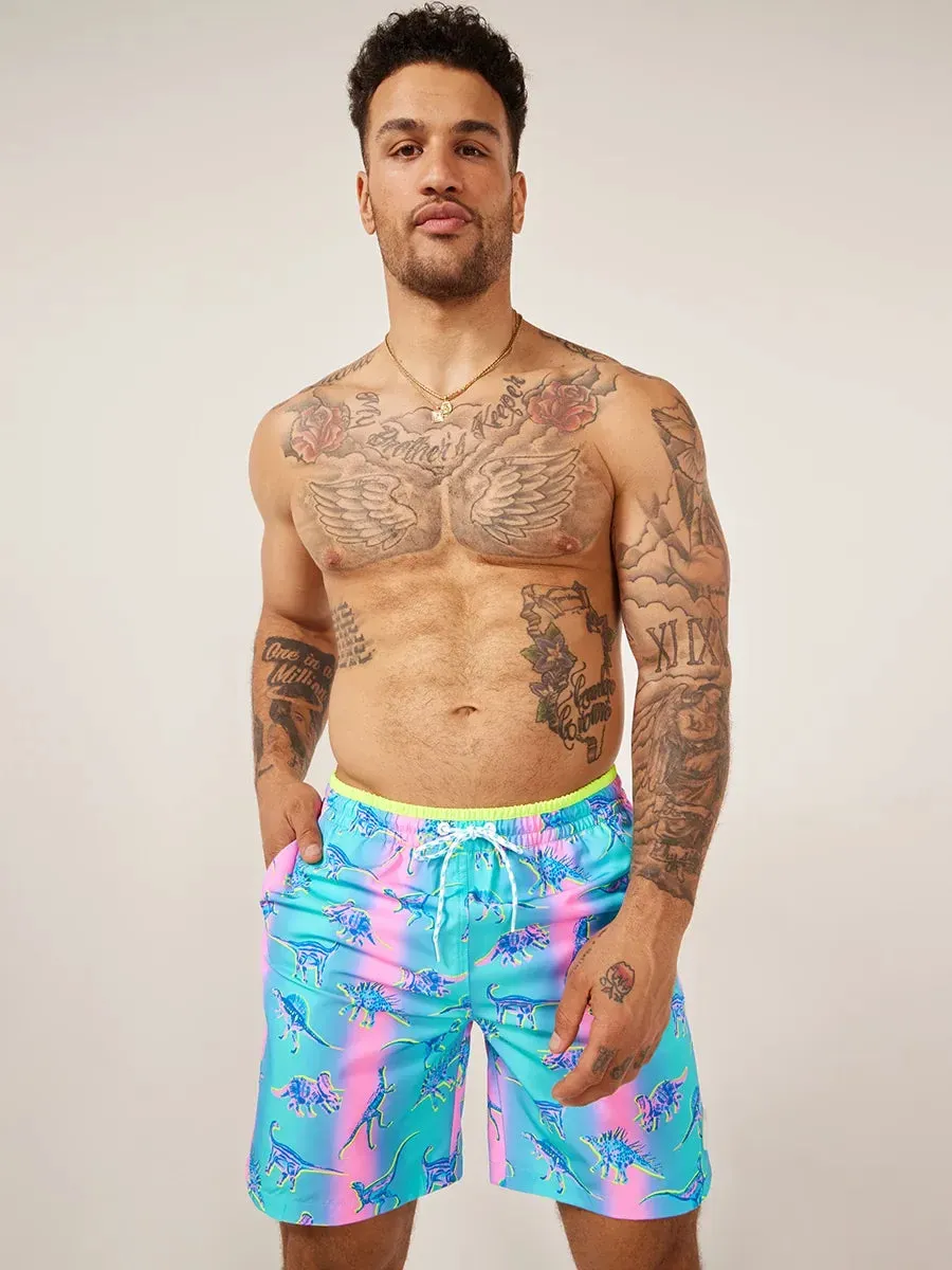 The Dino Delights 7" (Magic Print Classic Swim Trunk)