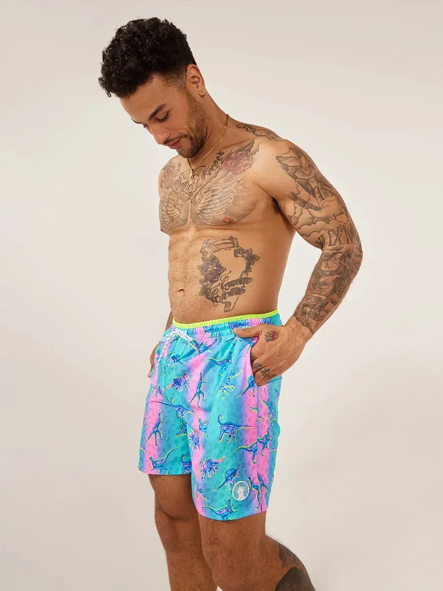 The Dino Delights 7" (Magic Print Classic Swim Trunk)