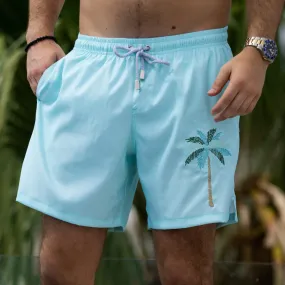 The Offshores - Palm Tree Embroidered Swim Trunks