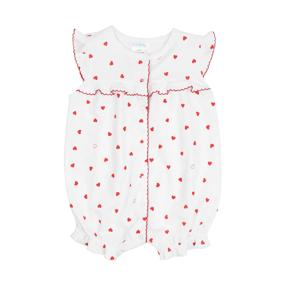 Tiny Heart Printed Romper | Baby Girl