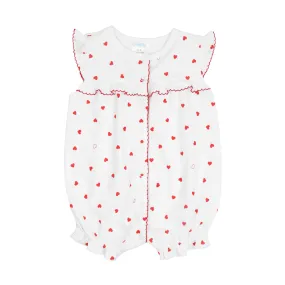 Tiny Heart Printed Romper | Baby Girl