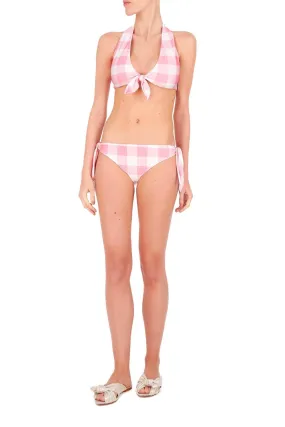 Vichy Halterneck Bikini with Knot