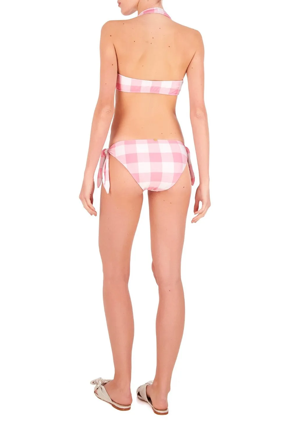 Vichy Halterneck Bikini with Knot