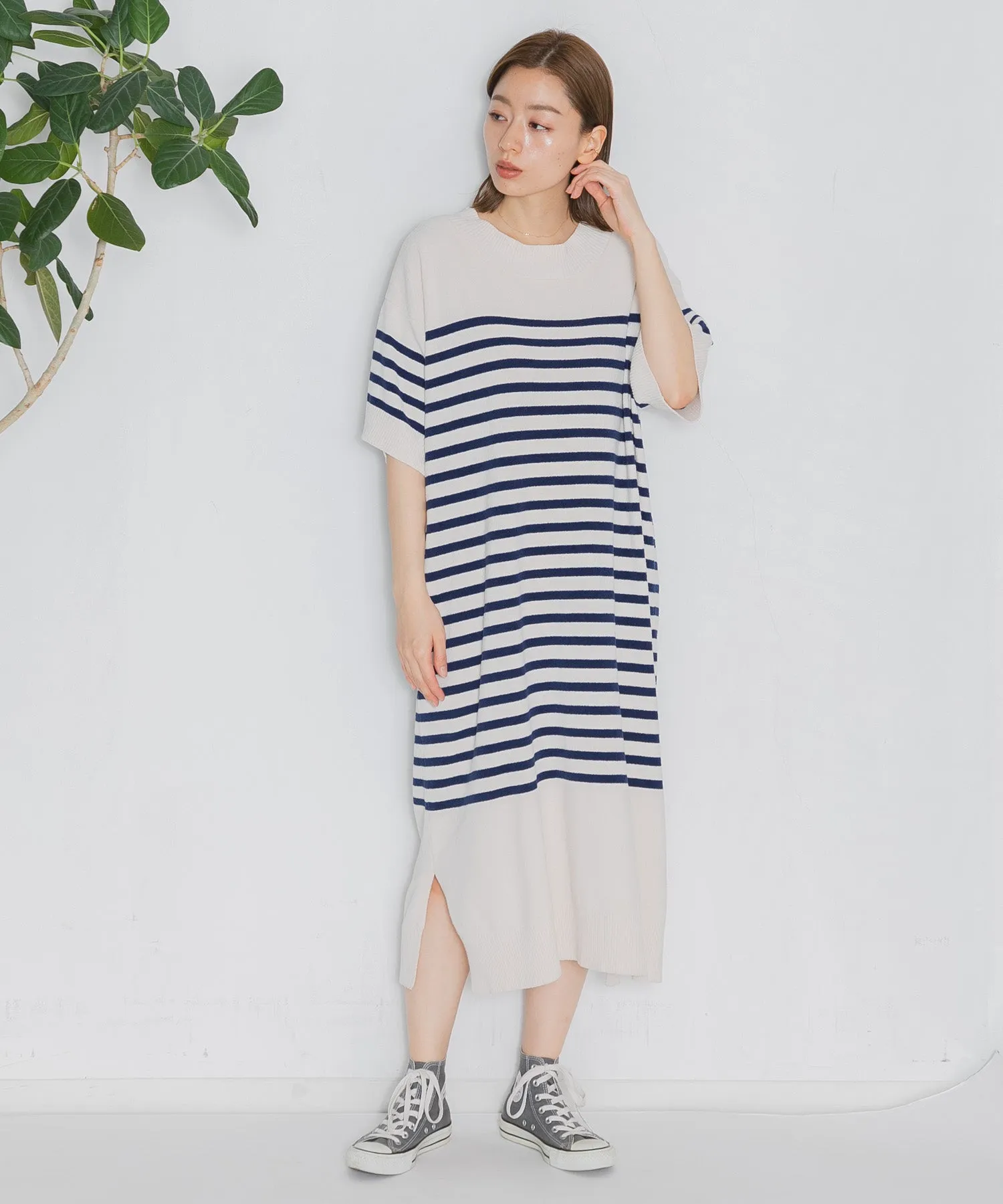 【WOMEN】nestwell WHISTLER BD - HALF SLEEVE CREW NECK DRESS BD -