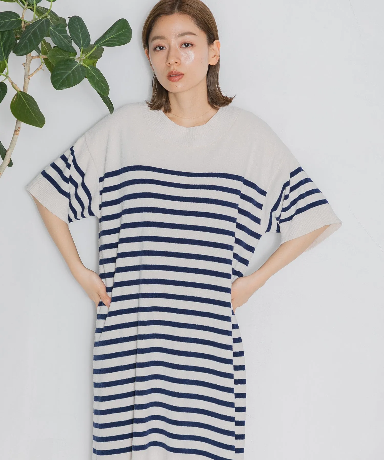 【WOMEN】nestwell WHISTLER BD - HALF SLEEVE CREW NECK DRESS BD -