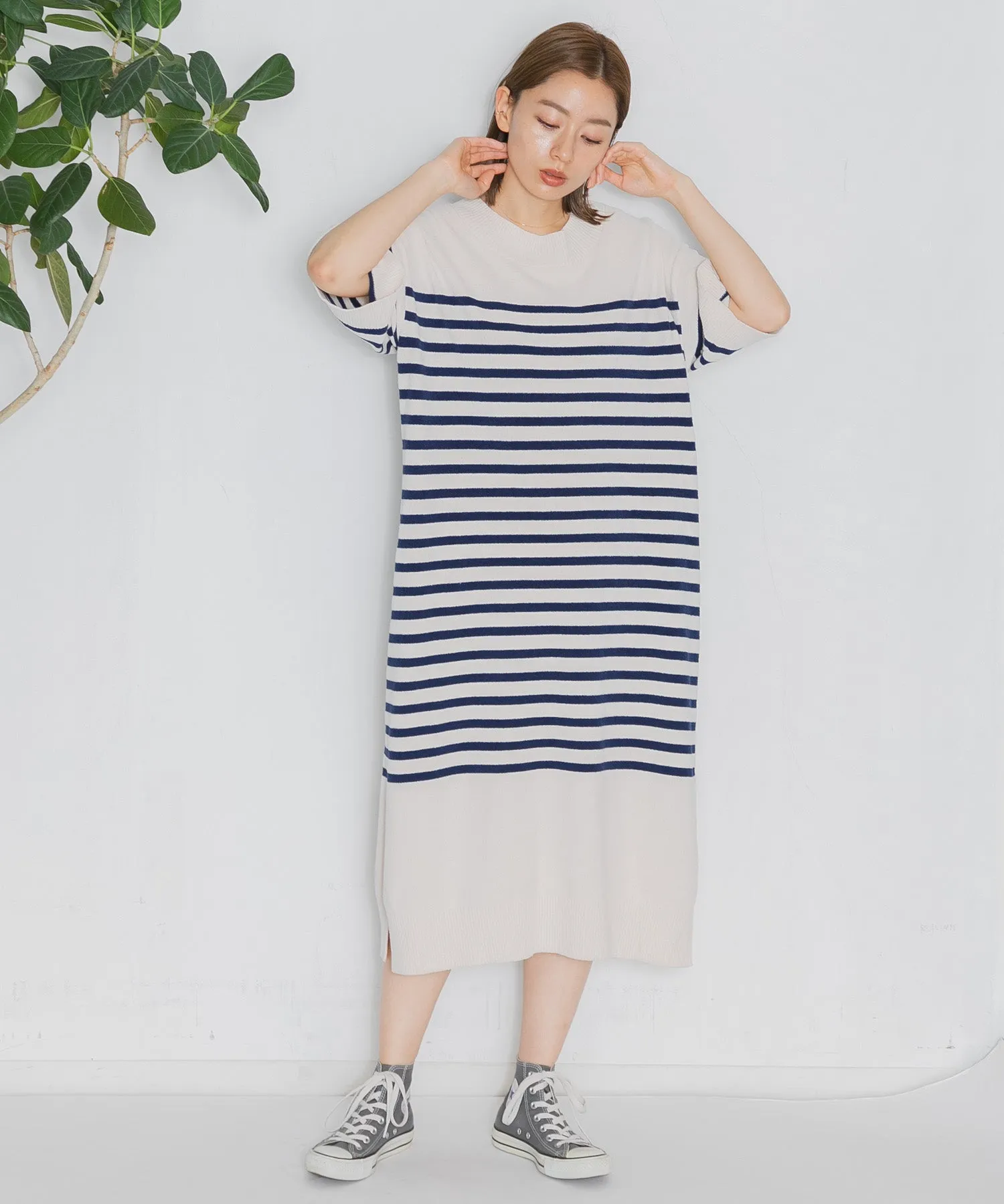 【WOMEN】nestwell WHISTLER BD - HALF SLEEVE CREW NECK DRESS BD -