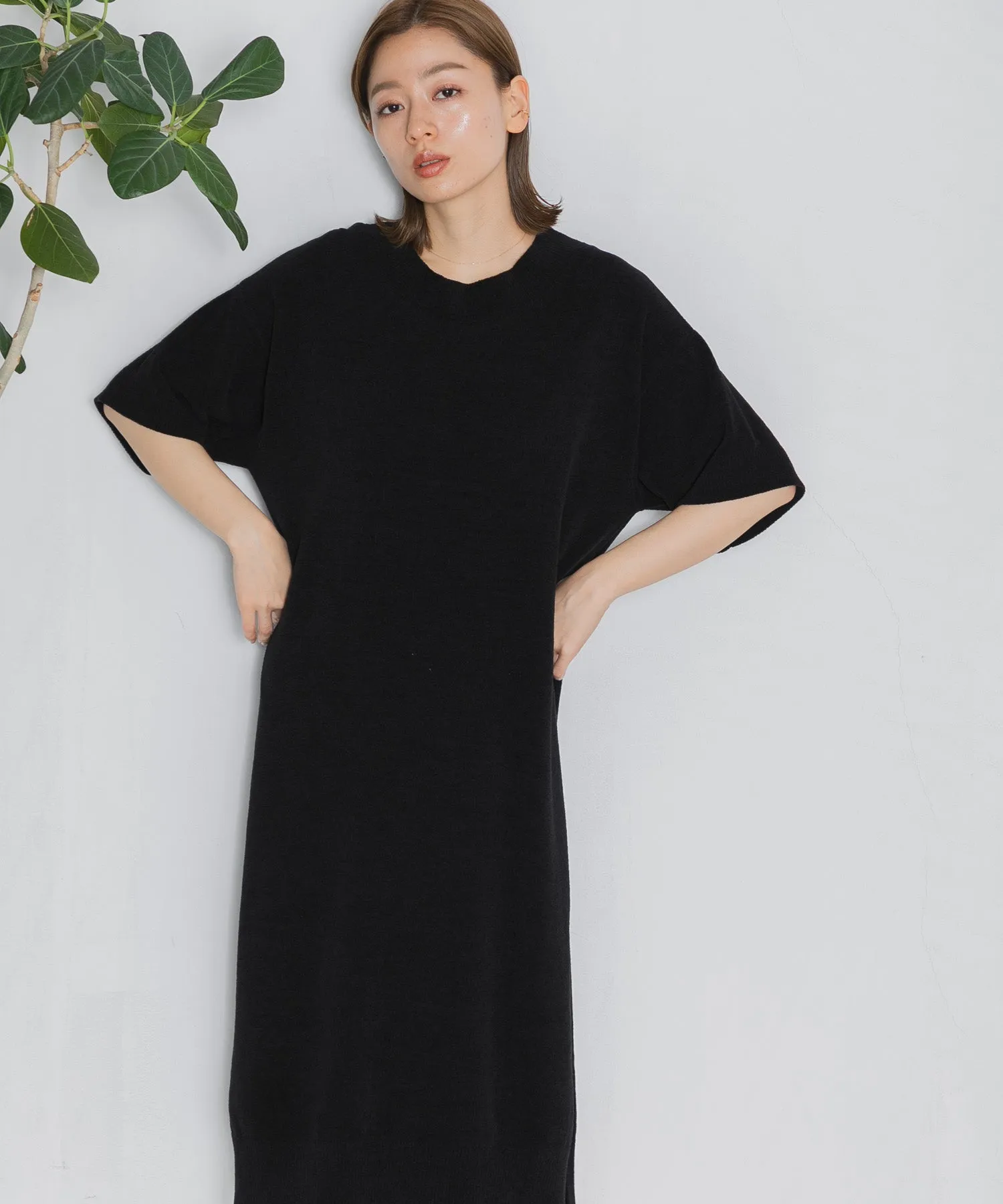 【WOMEN】nestwell WHISTLER - HALF SLEEVE CREW NECK DRESS -