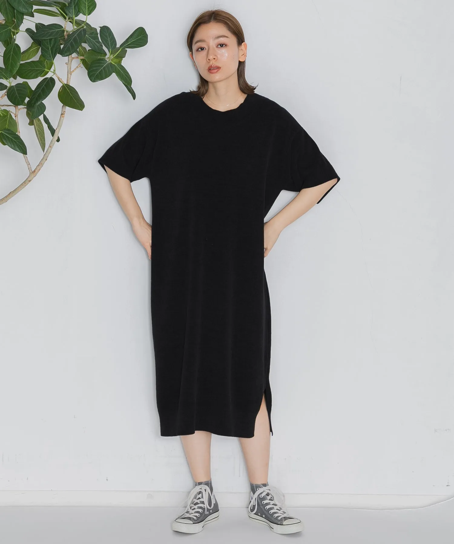 【WOMEN】nestwell WHISTLER - HALF SLEEVE CREW NECK DRESS -