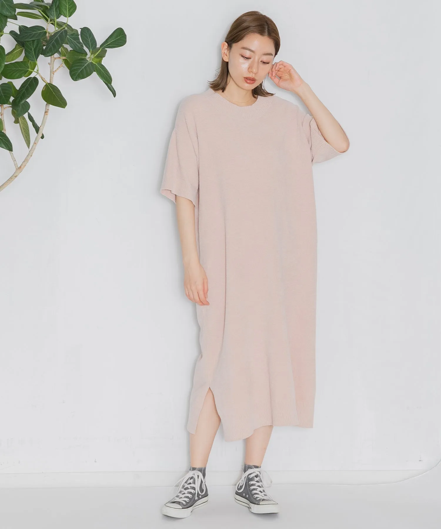 【WOMEN】nestwell WHISTLER - HALF SLEEVE CREW NECK DRESS -