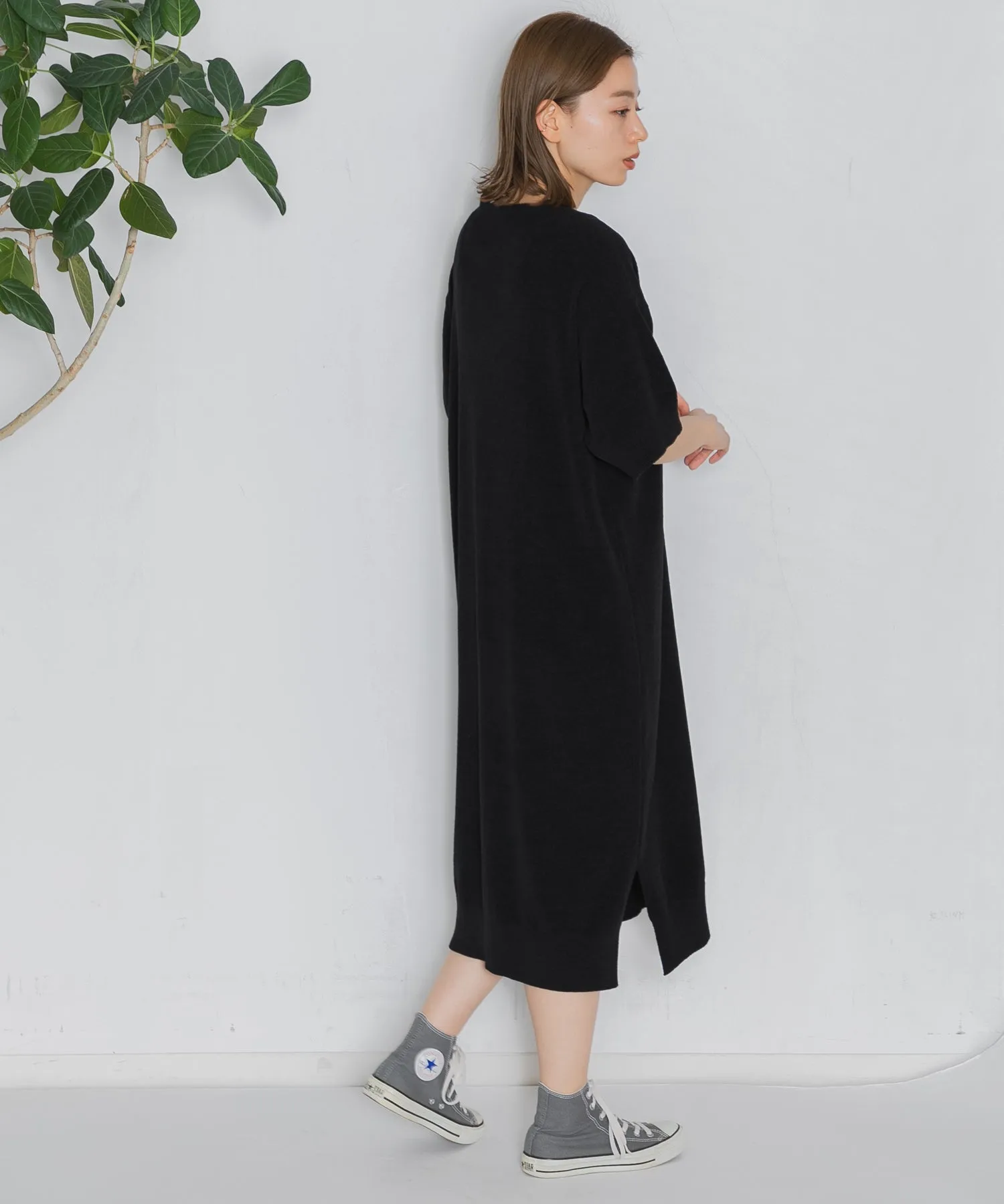 【WOMEN】nestwell WHISTLER - HALF SLEEVE CREW NECK DRESS -